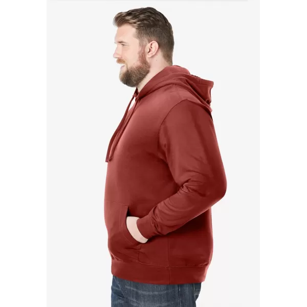 imageKingSize Mens Big ampamp Tall Fleece Pullover HoodieMountain Red