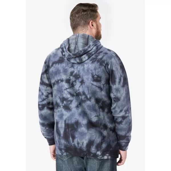 imageKingSize Mens Big ampamp Tall Fleece Pullover HoodieNavy Marble