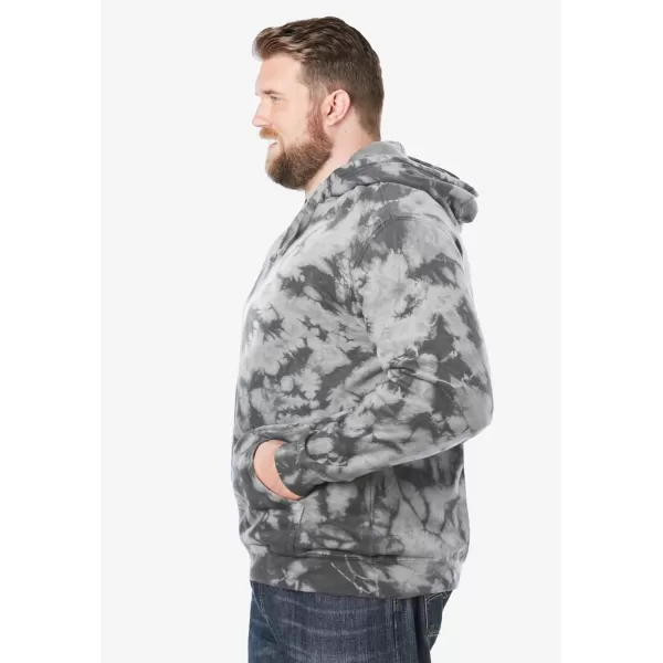 imageKingSize Mens Big ampamp Tall Fleece Pullover HoodieSteel Marble