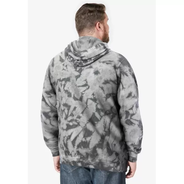 imageKingSize Mens Big ampamp Tall Fleece Pullover HoodieSteel Marble