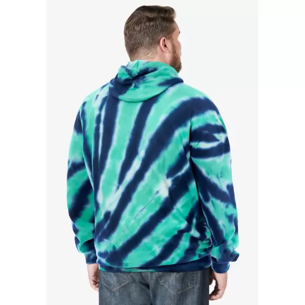 imageKingSize Mens Big ampamp Tall Fleece Pullover HoodieTidal Green Marble