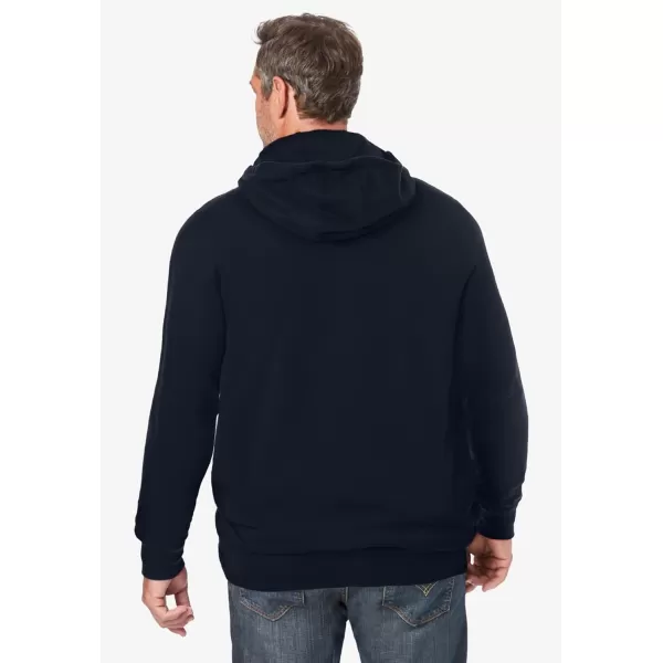 imageKingSize Mens Big ampamp Tall Fleece Zipfront Hoodie JacketBlack