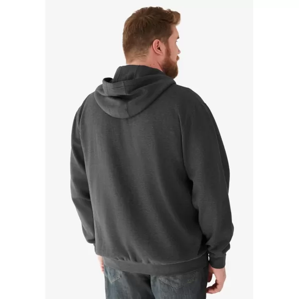 imageKingSize Mens Big ampamp Tall Fleece Zipfront Hoodie JacketBlack