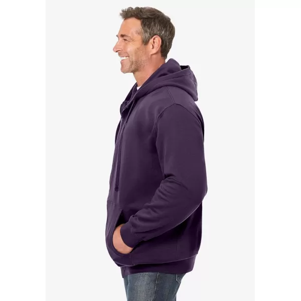 imageKingSize Mens Big ampamp Tall Fleece Zipfront Hoodie JacketBlackberry