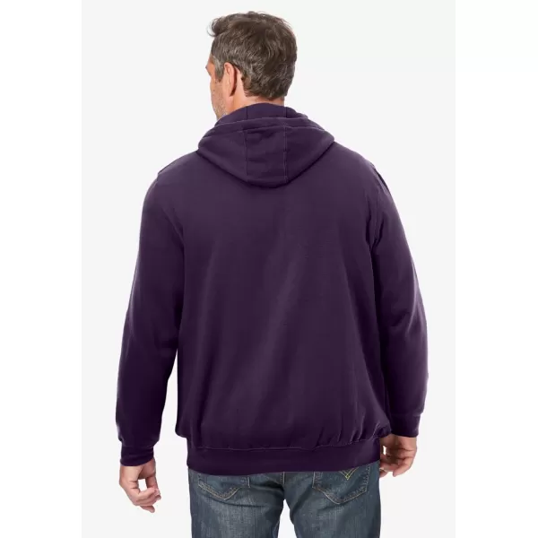 imageKingSize Mens Big ampamp Tall Fleece Zipfront Hoodie JacketBlackberry