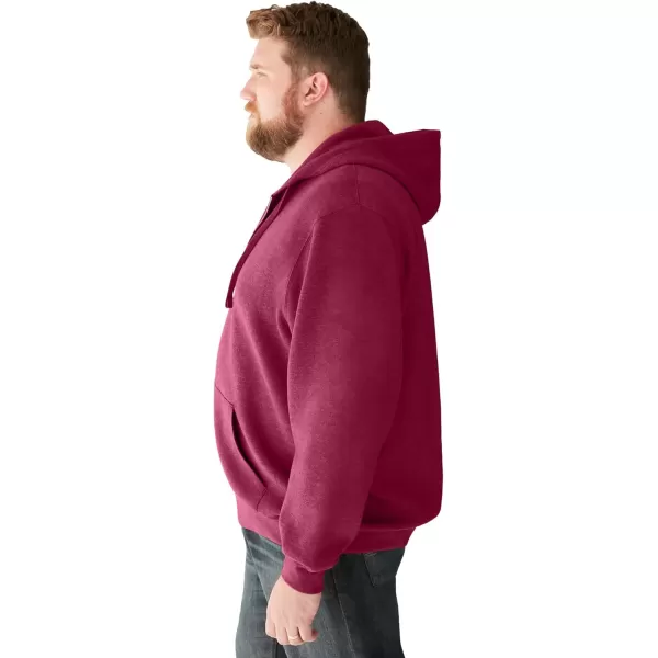 imageKingSize Mens Big ampamp Tall Fleece Zipfront Hoodie JacketBurnt Orange