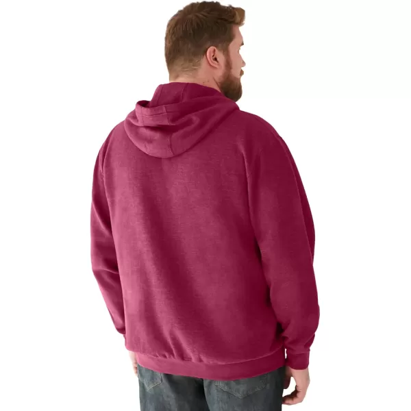 imageKingSize Mens Big ampamp Tall Fleece Zipfront Hoodie JacketBurnt Orange