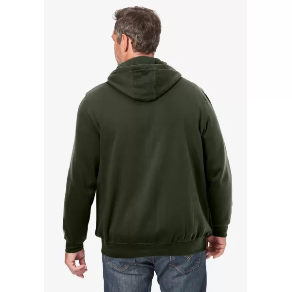 imageKingSize Mens Big ampamp Tall Fleece Zipfront Hoodie JacketDeep Olive