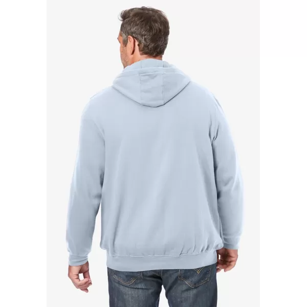 imageKingSize Mens Big ampamp Tall Fleece Zipfront Hoodie JacketDusty Blue