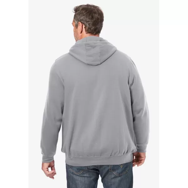 imageKingSize Mens Big ampamp Tall Fleece Zipfront Hoodie JacketGrey