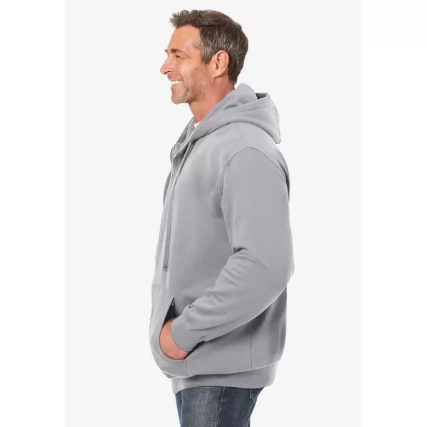 imageKingSize Mens Big ampamp Tall Fleece Zipfront Hoodie JacketGrey