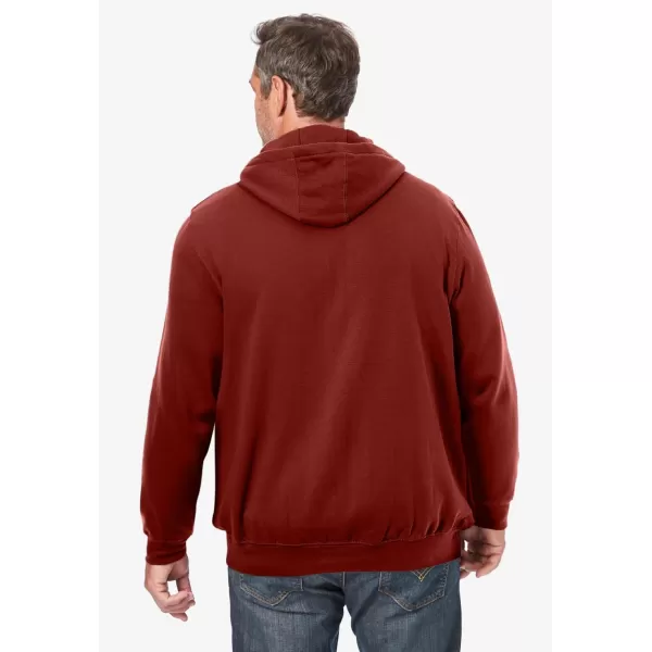 imageKingSize Mens Big ampamp Tall Fleece Zipfront Hoodie JacketMountain Red