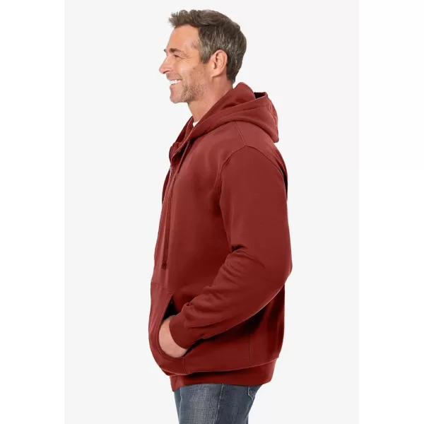 imageKingSize Mens Big ampamp Tall Fleece Zipfront Hoodie JacketMountain Red