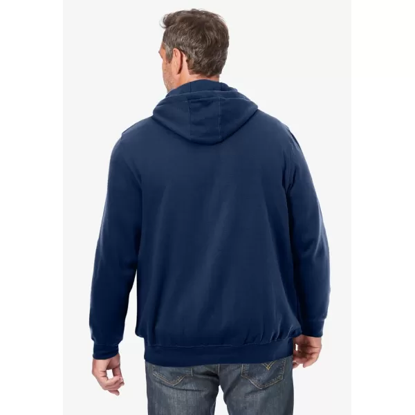 imageKingSize Mens Big ampamp Tall Fleece Zipfront Hoodie JacketNavy
