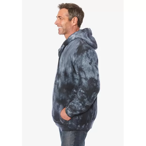 imageKingSize Mens Big ampamp Tall Fleece Zipfront Hoodie JacketNavy Marble