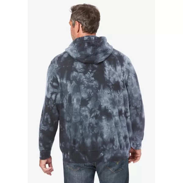 imageKingSize Mens Big ampamp Tall Fleece Zipfront Hoodie JacketNavy Marble