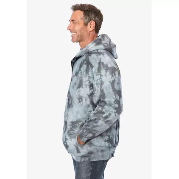 imageKingSize Mens Big ampamp Tall Fleece Zipfront Hoodie JacketSteel Marble