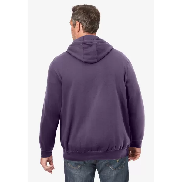 imageKingSize Mens Big ampamp Tall Fleece Zipfront Hoodie JacketVintage Purple