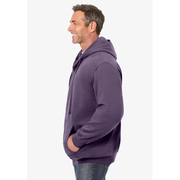 imageKingSize Mens Big ampamp Tall Fleece Zipfront Hoodie JacketVintage Purple