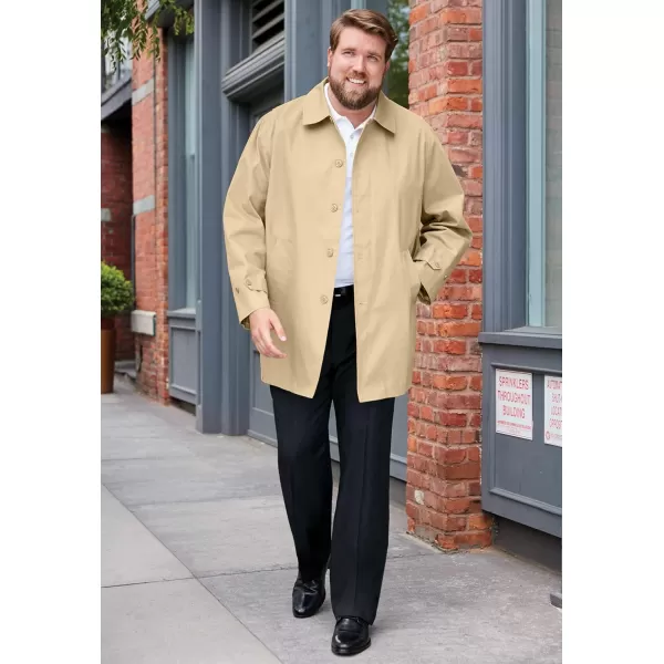 imageKingSize Mens Big ampamp Tall Tall WaterResistant Trench CoatKhaki