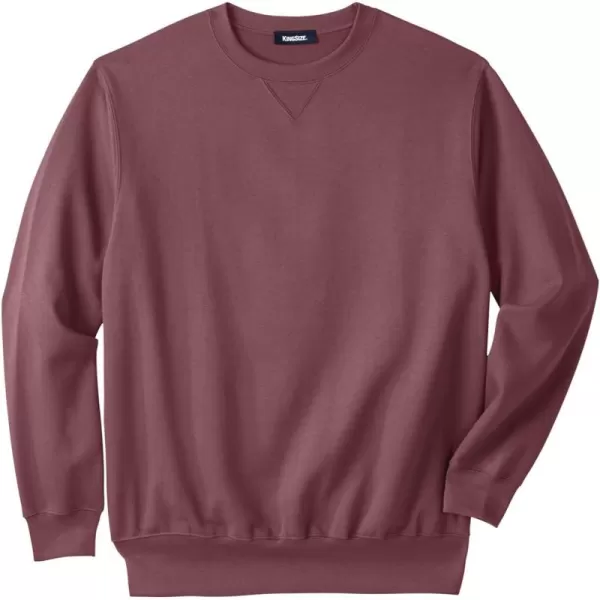 imageKingSize Mens Big ampamp Tall Fleece Crewneck SweatshirtMulberry