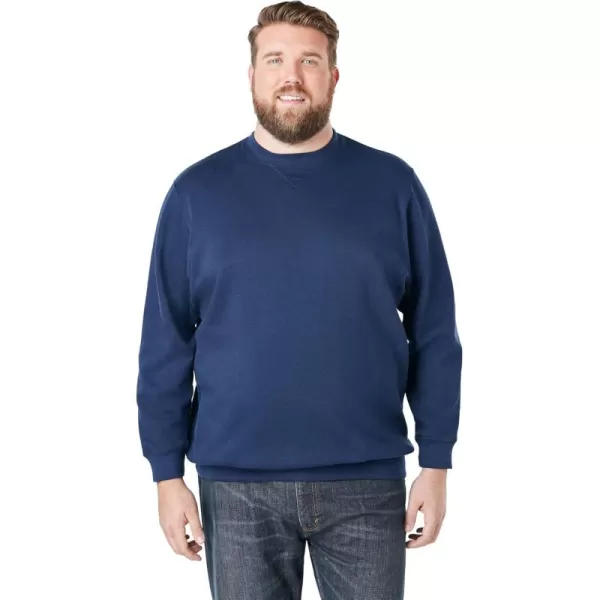 imageKingSize Mens Big ampamp Tall Fleece Crewneck SweatshirtNavy