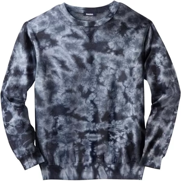 imageKingSize Mens Big ampamp Tall Fleece Crewneck SweatshirtSteel Marble