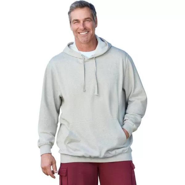 imageKingSize Mens Big ampamp Tall Fleece Pullover HoodieHeather Bone