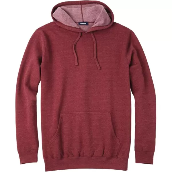 imageKingSize Mens Big ampamp Tall Fleece Pullover HoodieHeather Rich Burgundy