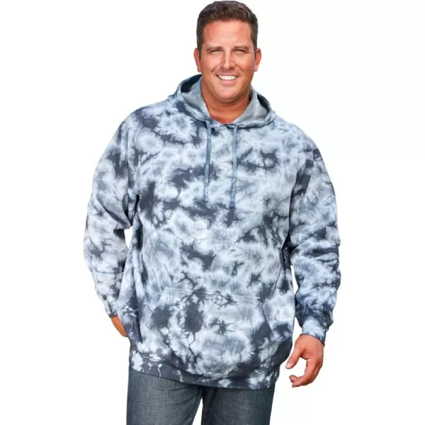 imageKingSize Mens Big ampamp Tall Fleece Pullover HoodieSteel Marble