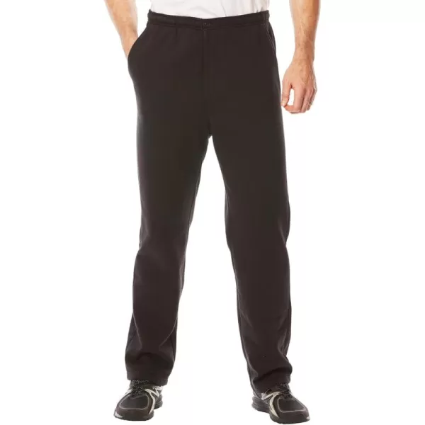 imageKingSize Mens Big ampamp Tall Fleece Zip Fly PantsBlack 5370