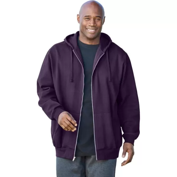 imageKingSize Mens Big ampamp Tall Fleece Zipfront Hoodie JacketBlackberry