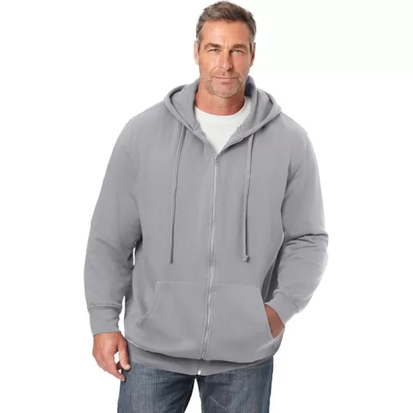 imageKingSize Mens Big ampamp Tall Fleece Zipfront Hoodie JacketGrey