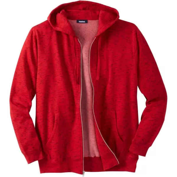 imageKingSize Mens Big ampamp Tall Fleece Zipfront Hoodie JacketHeather Red 5837