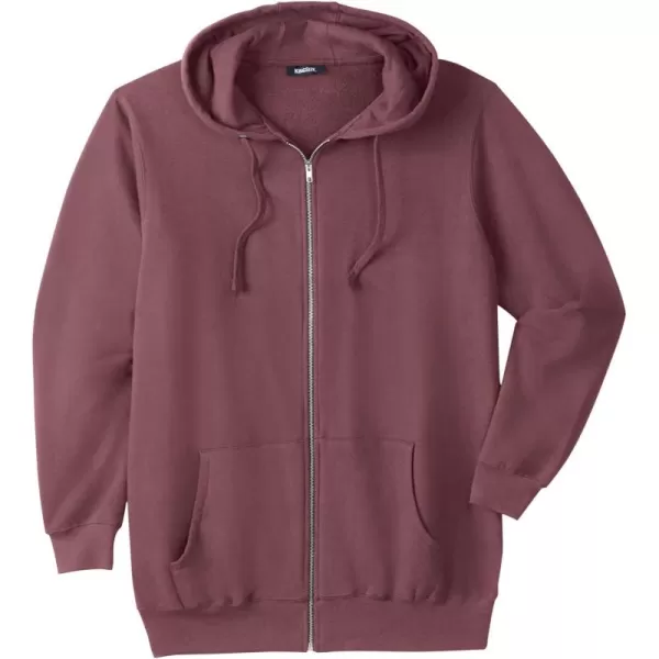 imageKingSize Mens Big ampamp Tall Fleece Zipfront Hoodie JacketMulberry