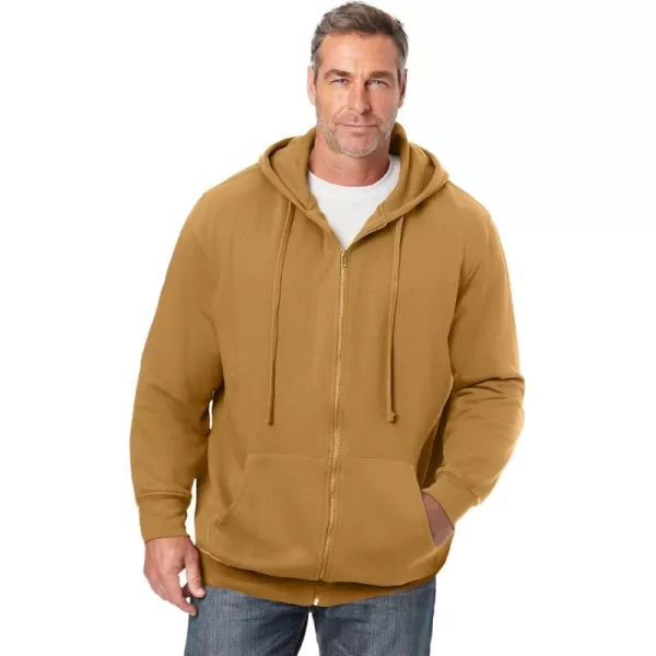 imageKingSize Mens Big ampamp Tall Fleece Zipfront Hoodie JacketWood