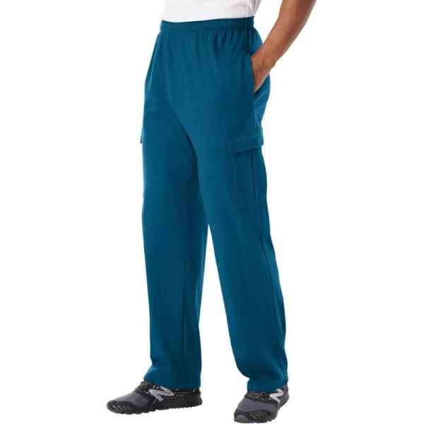 imageKingSize Mens Big ampamp Tall Lightweight Jersey Cargo SweatpantsHeather Teal 2197