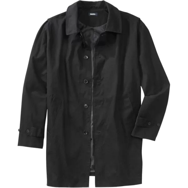 imageKingSize Mens Big ampamp Tall Tall WaterResistant Trench CoatBlack