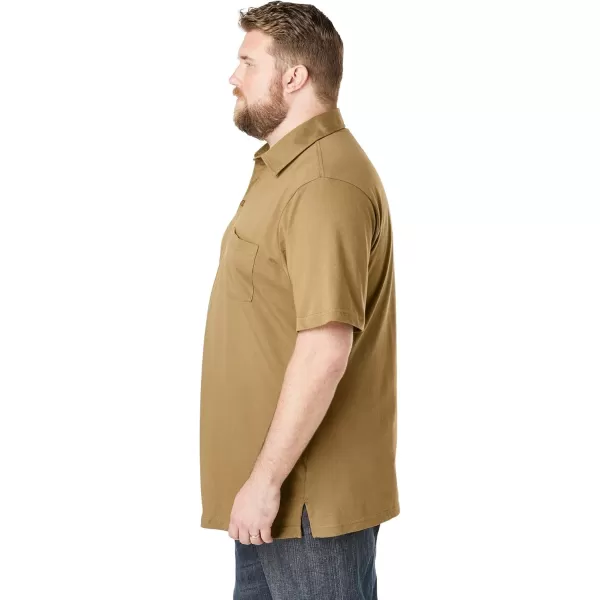 imageKingSize Mens Big ampamp Tall Heavyweight Jersey Polo ShirtHeather Oatmeal