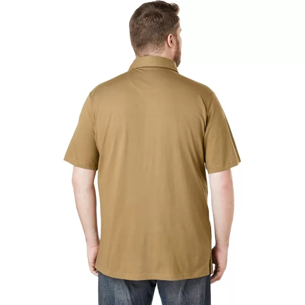 imageKingSize Mens Big ampamp Tall Heavyweight Jersey Polo ShirtHeather Oatmeal