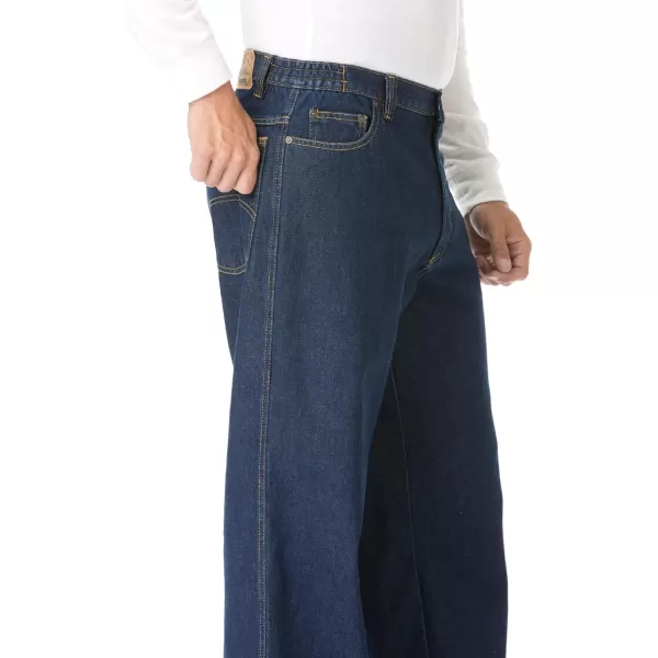 imageLiberty Blues by Kingsize Mens Big ampamp Tall SideElastic Wide Leg 5 Pocket JeansIndigo