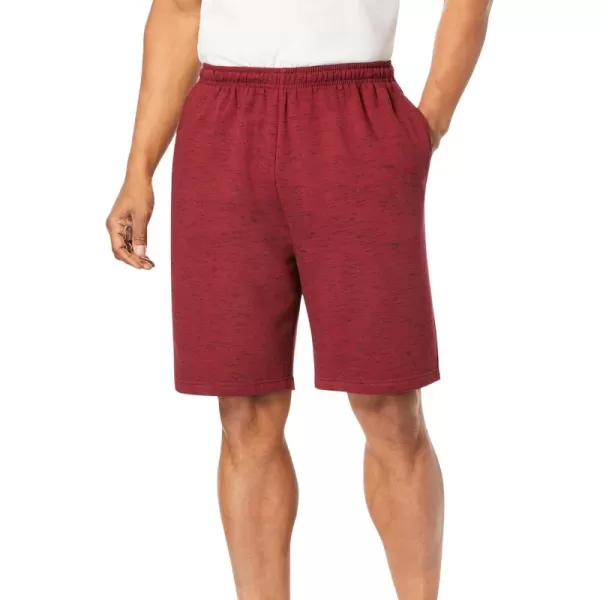 imageKingSize Mens Big ampamp Tall Comfort Fleece ShortsBurgundy Marl