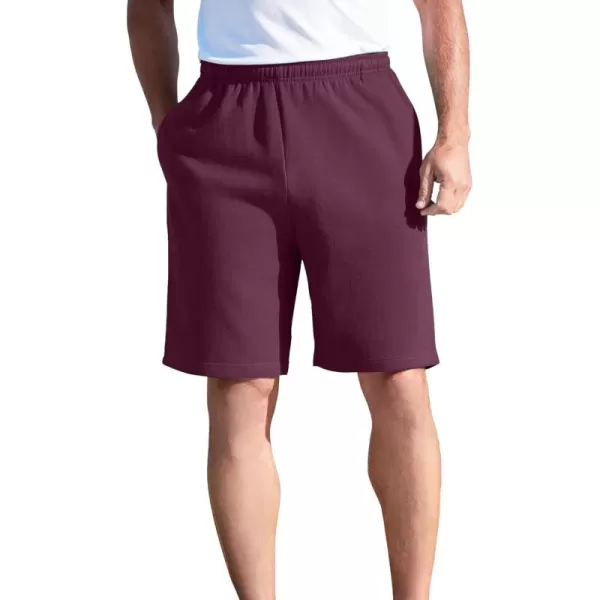 imageKingSize Mens Big ampamp Tall Comfort Fleece ShortsDeep Burgundy