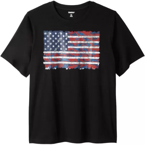 imageLiberty Blues by Kingsize Mens Big ampamp Tall Americana Screen TeeCamo Flag