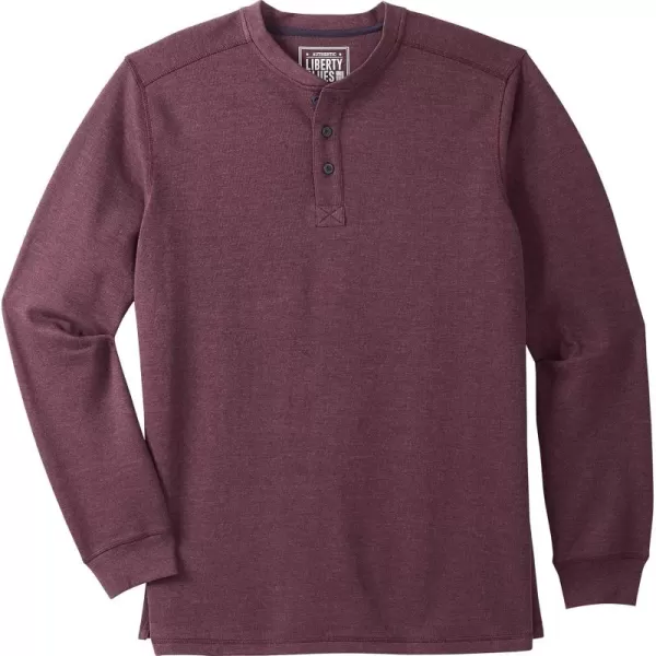 imageLiberty Blues by Kingsize Mens Big ampamp Tall Ribbed Knit HenleyHeather Russet