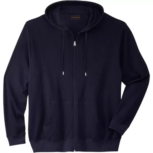 imageBoulder Creek by KingSize Mens Big ampamp Tall Thermal Waffle Zip HoodieNavy