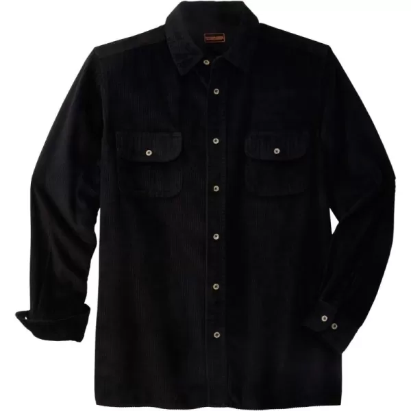 imageKingSize Mens Big ampamp Tall LongSleeve Corduroy ShirtBlack