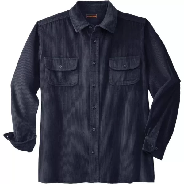 imageKingSize Mens Big ampamp Tall LongSleeve Corduroy ShirtNavy