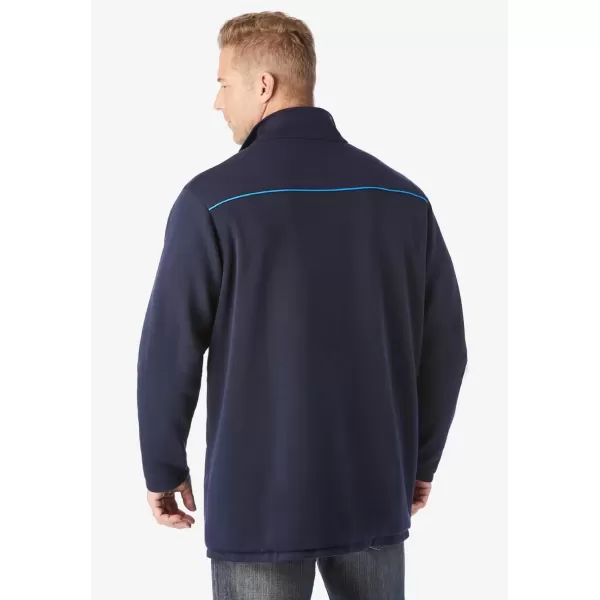 imageKingSize Mens Big ampamp Tall Reversible Fleece Nylon Jacket