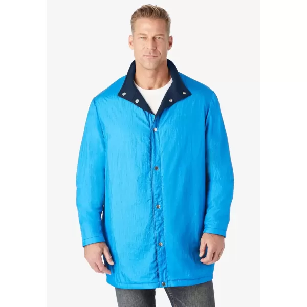 imageKingSize Mens Big ampamp Tall Reversible Fleece Nylon Jacket
